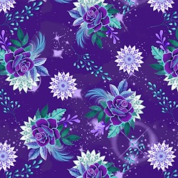 Purple - Flowers & Medallions